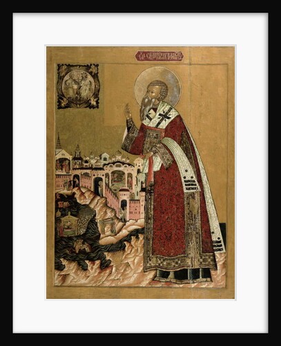 Pope Klemens with scenes from his life by Russian School