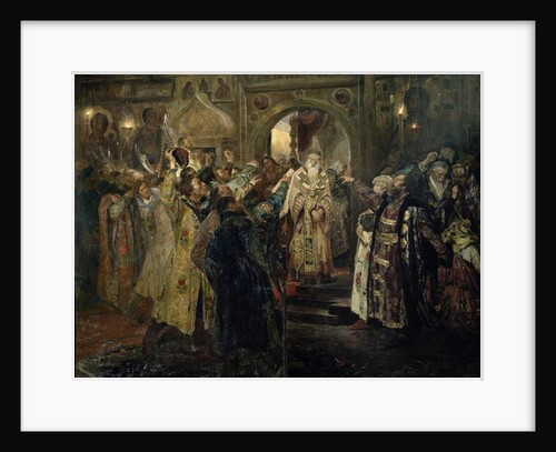 Arrest of the 'metropolitan' Philip, 1910 by Sergey Timofeyevich Schelkovy