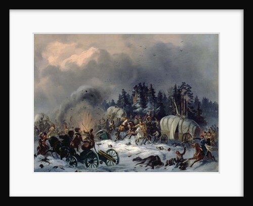 Scene from the Russian-French War in 1812 by Bogdan Willewalde