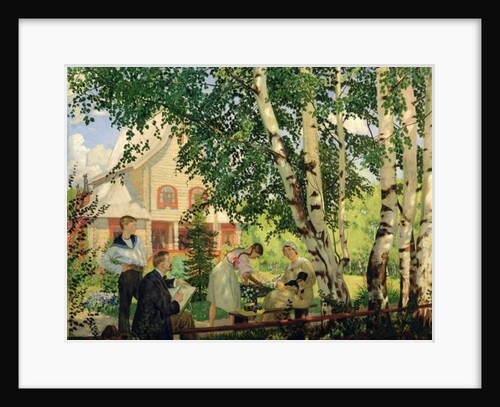 At Home, 1914-18 by Boris Mikhailovich Kustodiev