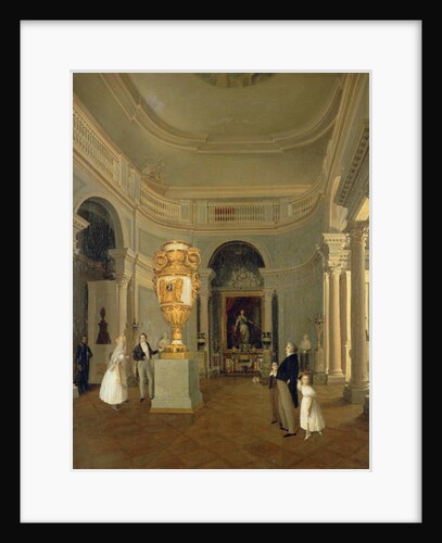 The Oval Hall of the Old Hermitage, St Petersburg by Karl Pavlovich Beggrov