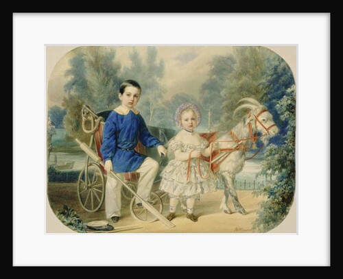 Grand Duke Alexander and Grand Duke Alexey as Children, 1853 by Vladimir Ivanovich Hau