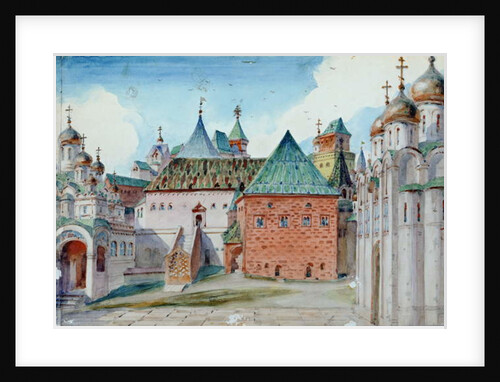 Stage design for Modest Mussorgsky's opera 'Boris Godunov', 1916 by Vasilij Dmitrievich Polenov
