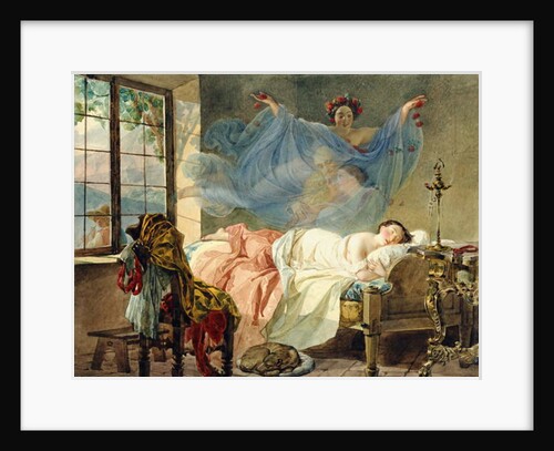 Dreams of a Young Girl at Daybreak, 1830-33 by Karl Pavlovich Bryullov