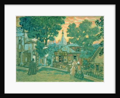 Stage design for Ostrovsky's play 'Not one penny...', 1917 by Boris Mikhailovich Kustodiev