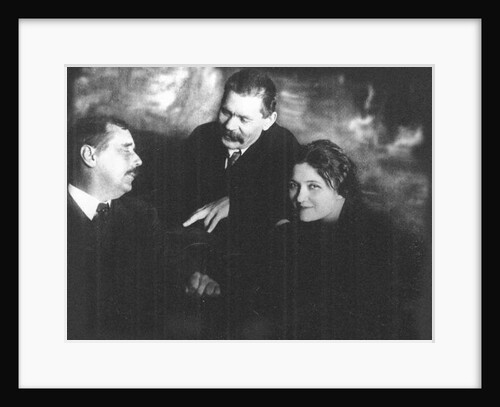 Moura Budberg with Herbert George Wells and Maxim Gorky in Petrograd, 1920 by Anonymous