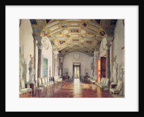 The Great Agate Hall in the Catherine Palace at Tsarskoye Selo, 1859 by Luigi (1814-91) Premazzi