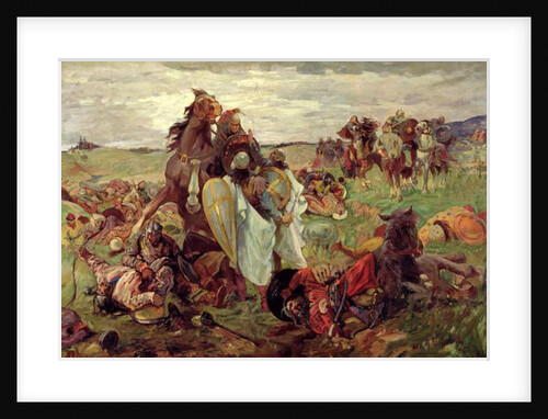 The Battle between Russians and Tatars, 1916 by Sergey Nikolayevich Arkhipov