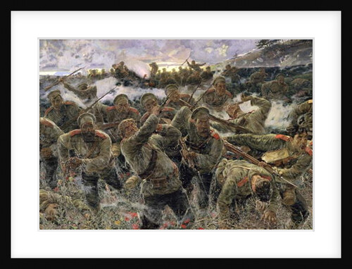 The bayonet fighting, 1904 by Pyotr Pavlovich Karyagin