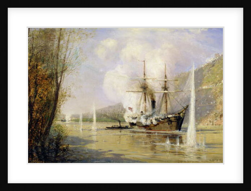 The Russian Destroyer 'Shutka' attacking a Turkish ship on the 16th June 1877 by Aleksei Petrovich Bogolyubov