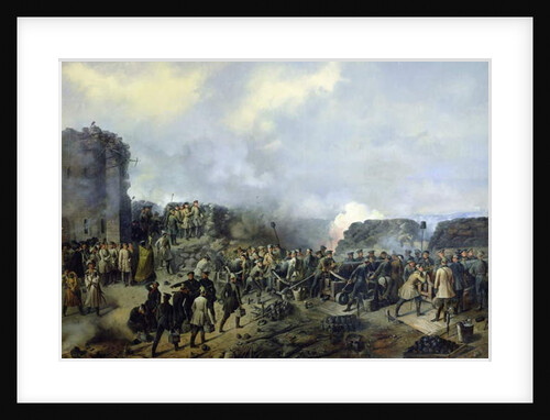 The French-Russian battle at Malakhov Kurgan in 1855, 1856 by Grigory Shukayev