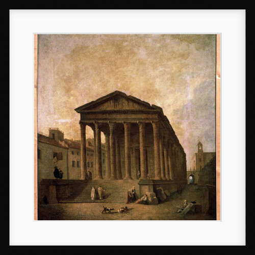 La Maison Carrée, Nimes, c.1780 by Hubert Robert