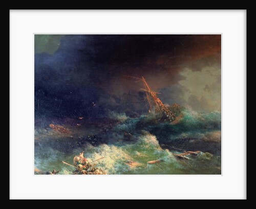 The Disaster of the Liner Ingermanland at Skagerrake near Norway on August 30th, 1842 by Ivan Konstantinovich Aivazovsky