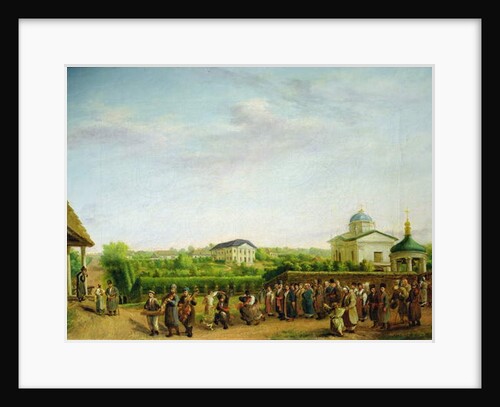 A country wedding by Vasili Andreevich Tropinin