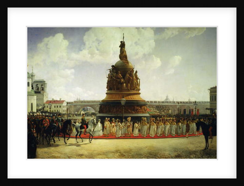 The Consecrating of the Monument to the Millennium of Russia in Novgorod in 1862, 1864 by Bogdan Willewalde