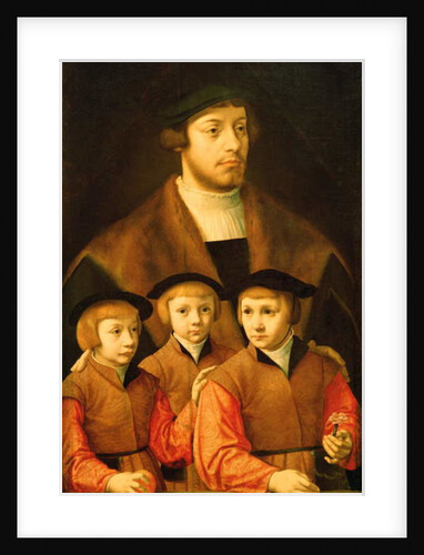 Portrait of a Man and His Three Sons, late 1530s-early 1540s by Bartholomaeus the Elder Bruyn