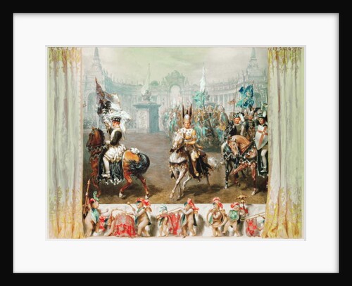 Knight tournament, 1854 by Adolph Friedrich Erdmann von Menzel