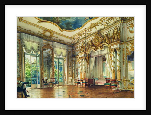 Bedroom of Tsar Alexander I in the Alexander Palace, Tsarskoye Selo, 1855 by Luigi Premazzi