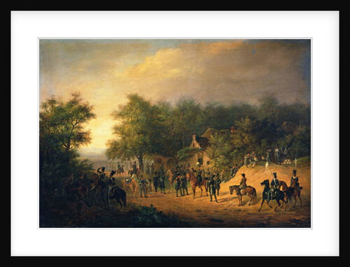 Tsar Nicholas I's arrival in camp by Alexander Ivanovich Sauerweid