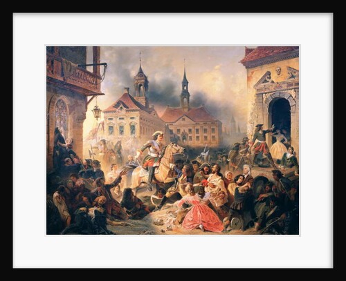Peter the Great conquers Narva in 1704, 1859 by Alexander Ivanovich Sauerweid