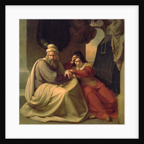 Royal couple mourning for their dead daughter, 1830 by Carl Friedrich Lessing