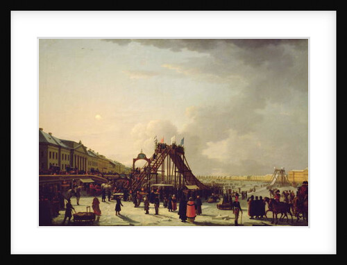 The rollercoasters on the Neva in St. Petersburg, 1803 by School Russian