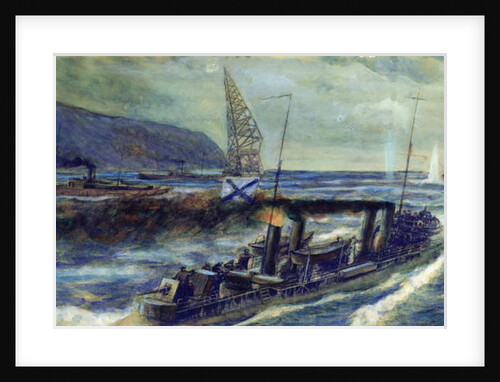 The German u-boat U 56 sunk by the Russian destroyer Grozovoi in the Barents Sea on the 20th October 1916, 1940 by Mikhail Mikhailovich Semyonov