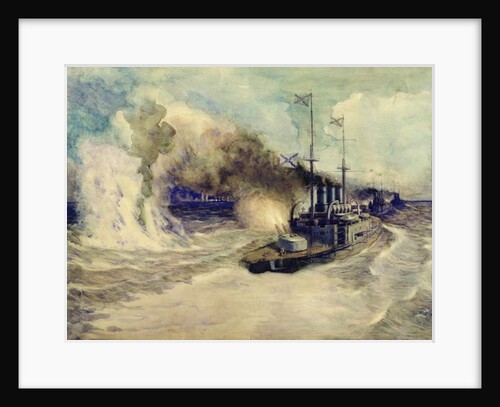 The battle between the Black Sea Fleet and the armoured cruiser Goeben on the 5th November 1914, 1940 by Mikhail Mikhailovich Semyonov