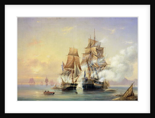 The Russian Cutter Mercury captures the Swedish frigate Venus on 21st May 1789, 1845 by Aleksei Petrovich Bogolyubov