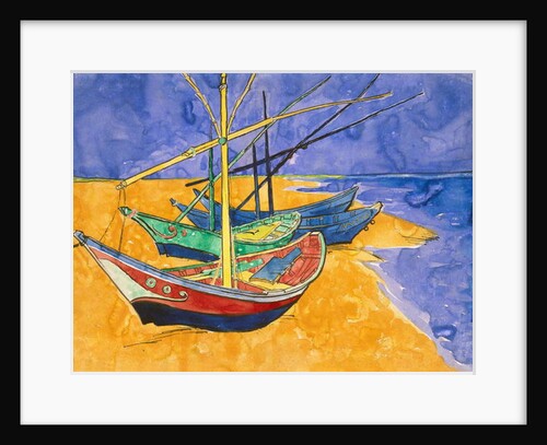Fishing Boats on the Beach at Saintes-Maries-de-la-Mer by Vincent van Gogh