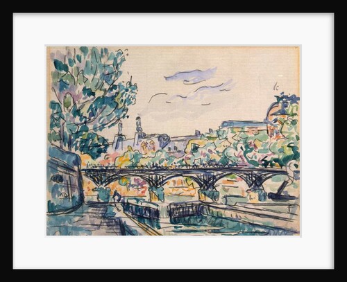 Bank of the Seine near the Pont des Arts, with a view of the Louvre by Paul Signac