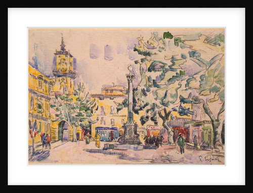 Square of the Hotel de Ville in Aix-en-Provence by Paul Signac