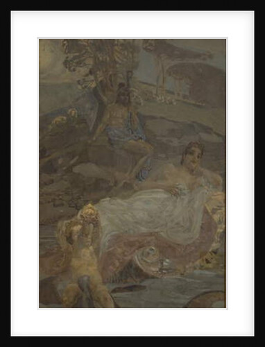 Venus, Amor and Paris, centre panel of The Judgment of Paris triptych, 1893 by Mikhail Aleksandrovich Vrubel