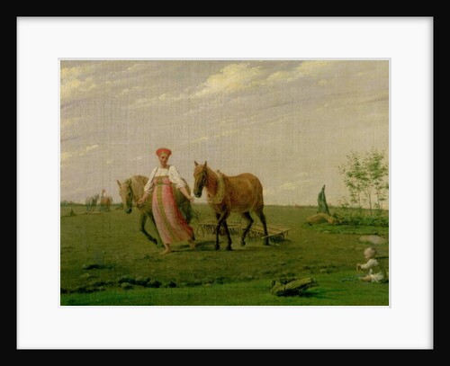 Ploughing in Spring, 1820s by Aleksei Gavrilovich Venetsianov
