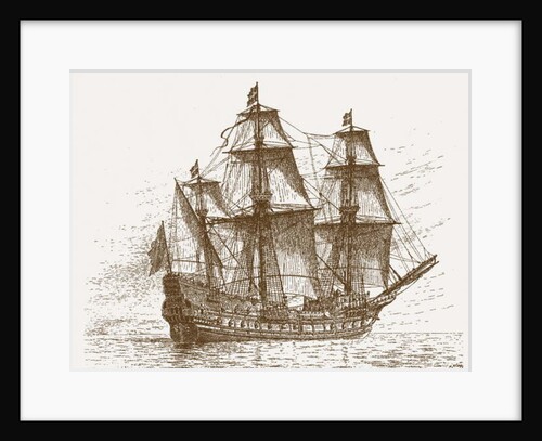 The Swedish flagship Mars, before the Battle of Gotland-Oland by School Russian
