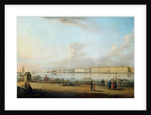 View of the Winter Palace from Vasilyevsky Island, 1796 by Johann Georg Mayr