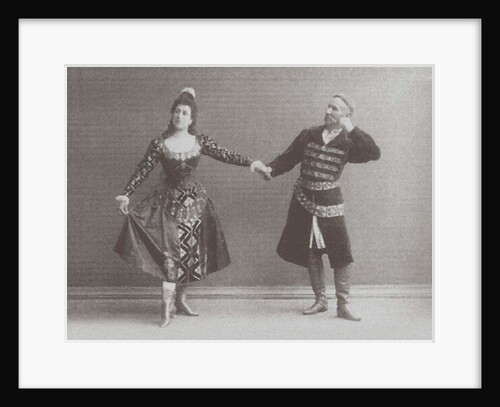 Julia and Felix Kschessinsky in the mazurka in the original Ivanov/Petipa 'Swan Lake', 1895 by Russian Photographer