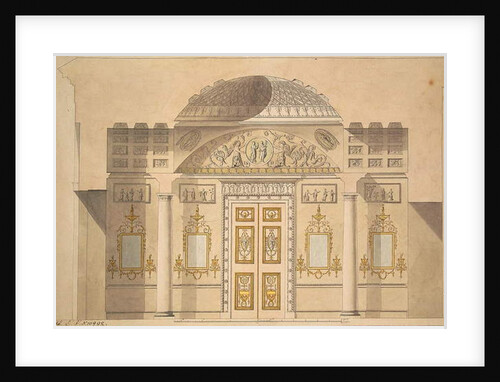 Elevation of the Mirror Wall in the Jasper Study in the Agate Pavilion at Tsarskoye Selo, 1780 by Charles Cameron