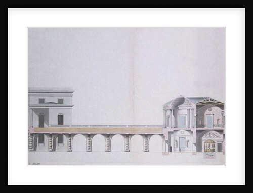 Cross-Section of the Agate Pavilion and Hanging Garden at Tsarskoye Selo, c.1780 by Charles Cameron