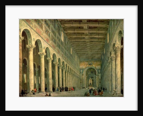 Interior of the Church of San Paolo Fuori le Mura, Rome, 1750 by Giovanni Paolo Pannini or Panini