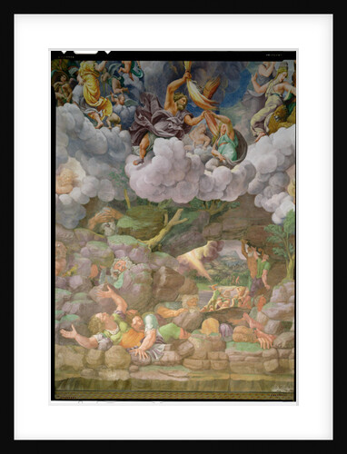 Olympus and Zeus Destroying the Rebellious Giants by Giulio Romano