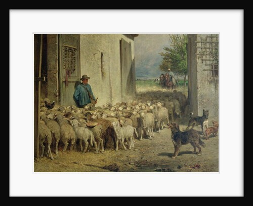Return to the Sheepfold, 1860 by Albert Heinrich Brendel
