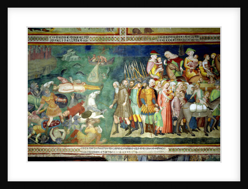 The Parting of the Red Sea, 1356-67 by also Manfredi de Battilori Bartolo di Fredi