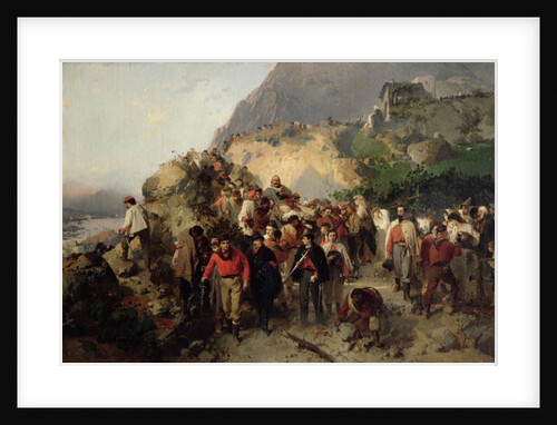 The Injured Garibaldi in the Aspromonte Mountains by Gerolamo Induno