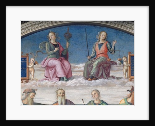 Detail of Prudence and Justice by Pietro Perugino