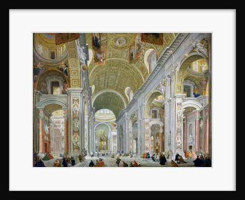 Interior of St. Peter's, Rome, c.1754 by Giovanni Paolo Pannini or Panini