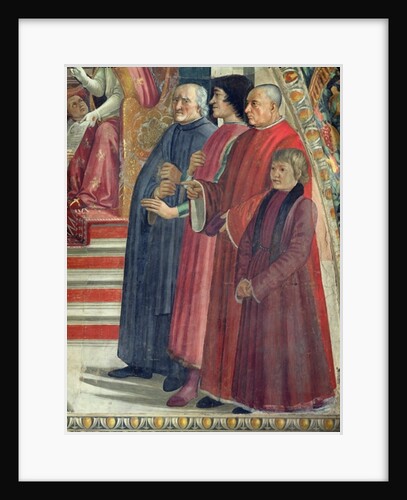 Detail of St. Francis receiving the Rule of the Order from Pope Honorius by Domenico Ghirlandaio