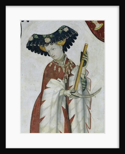 The Nine Worthies and the Nine Worthy Women, detail of Delphine, 1418-30 by Giacomo Jaquerio