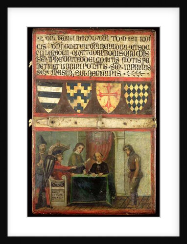 Scene of Justice with Four Coats of Arms, 1273 by Italian School