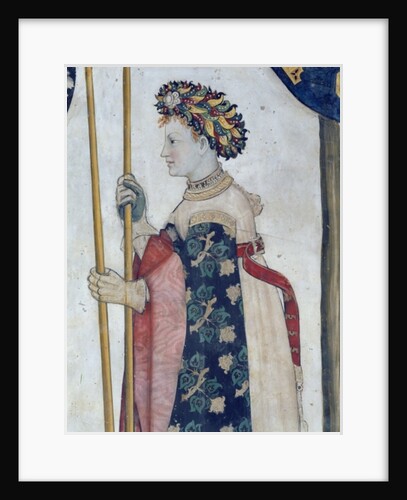 The Nine Worthies and the Nine Worthy Women, detail of Semiramis, 1418-30 by Giacomo Jaquerio